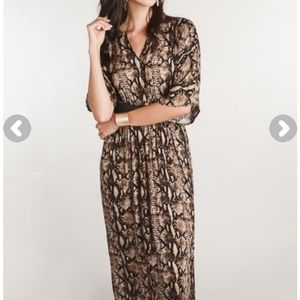 NWT Bronze Snake Maxi dress